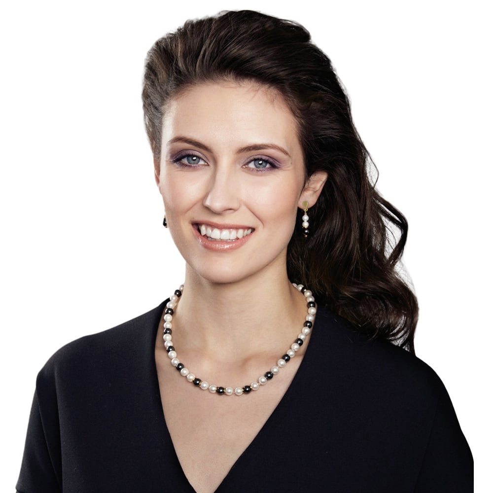 Minstrel Shell Pearl and Hematite Drop Clip On Earrings