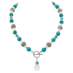 Harmony Tropical Turquoise Jade and Crystal Ceramic Beaded Necklace