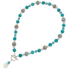 Harmony Tropical Turquoise Jade and Crystal Ceramic Beaded Necklace