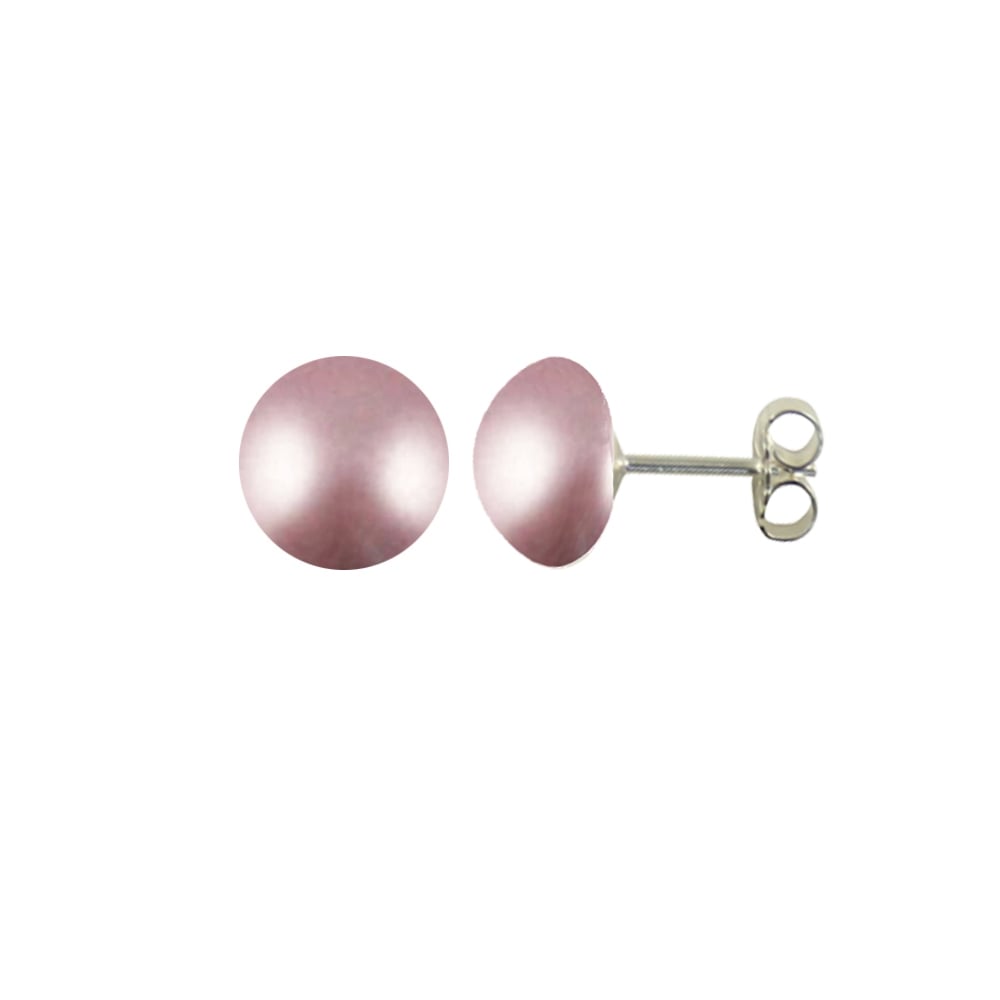 Ethereal Powder Rose Austrian Glass Pearl Stud Pierced Earrings
