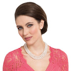 Belle White Shell Pearl Silver Tone Stud Clip On Earrings 10mm