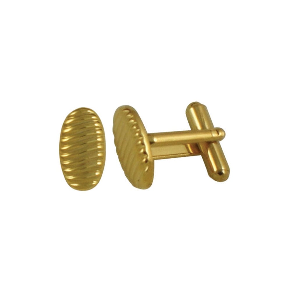 Incognito Gold Tone Oval Cufflinks