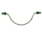 Cardigan Clip Gold Tone Emerald Green Crystal