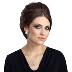 Gardenia AAA Akoya Pearl and Clear CZ Sterling Silver Stud Pierced Earrings