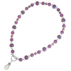 Harmony Orchid Jade and Crystal Ceramic Beaded Necklace