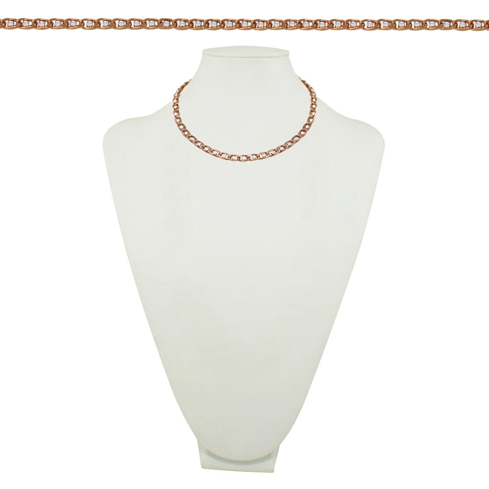 Luxe 18 Inch Austrian Crystal and Rose Gold Tone Necklace