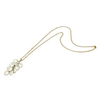 Moonglow AAA Coin Pearl 14ct Gold Filled Cluster Long Pendant Necklace