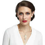 Moonglow AAA White Coin Pearl Sterling Silver Cluster Pendant Necklace