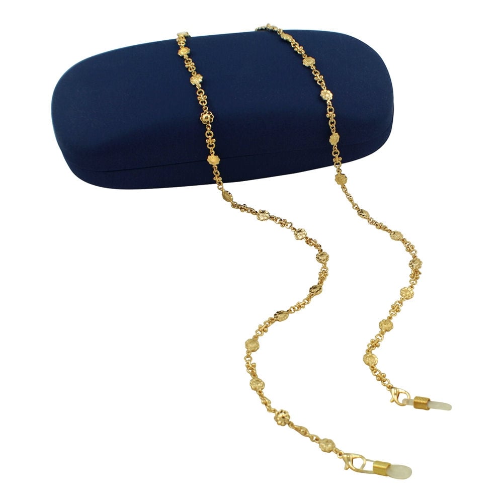 Fleurette Floral Gold Tone Spectacle Chain