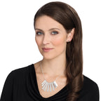 Palladium Silver Tone Links Fashion Necklace