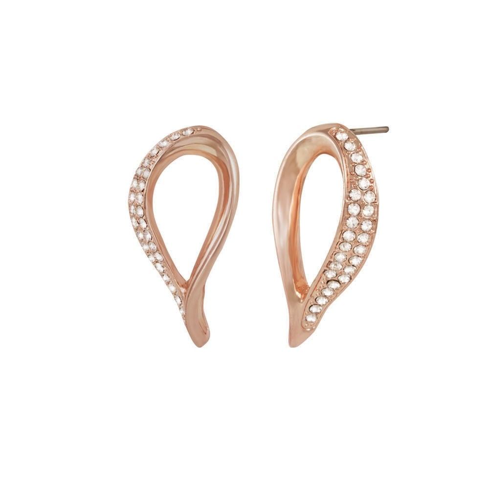 Persephone Crystal Rose Gold Tone Stud Pierced Earrings
