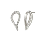 Persephone Crystal Silver Tone Stud Pierced Earrings