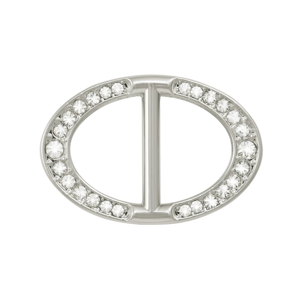 Legacy Crystal Platinum Tone Scarf Ring