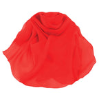 Plain Red Oblong Pure Silk Chiffon Scarf