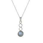 June Moonstone Birthstone Sterling Silver Pendant