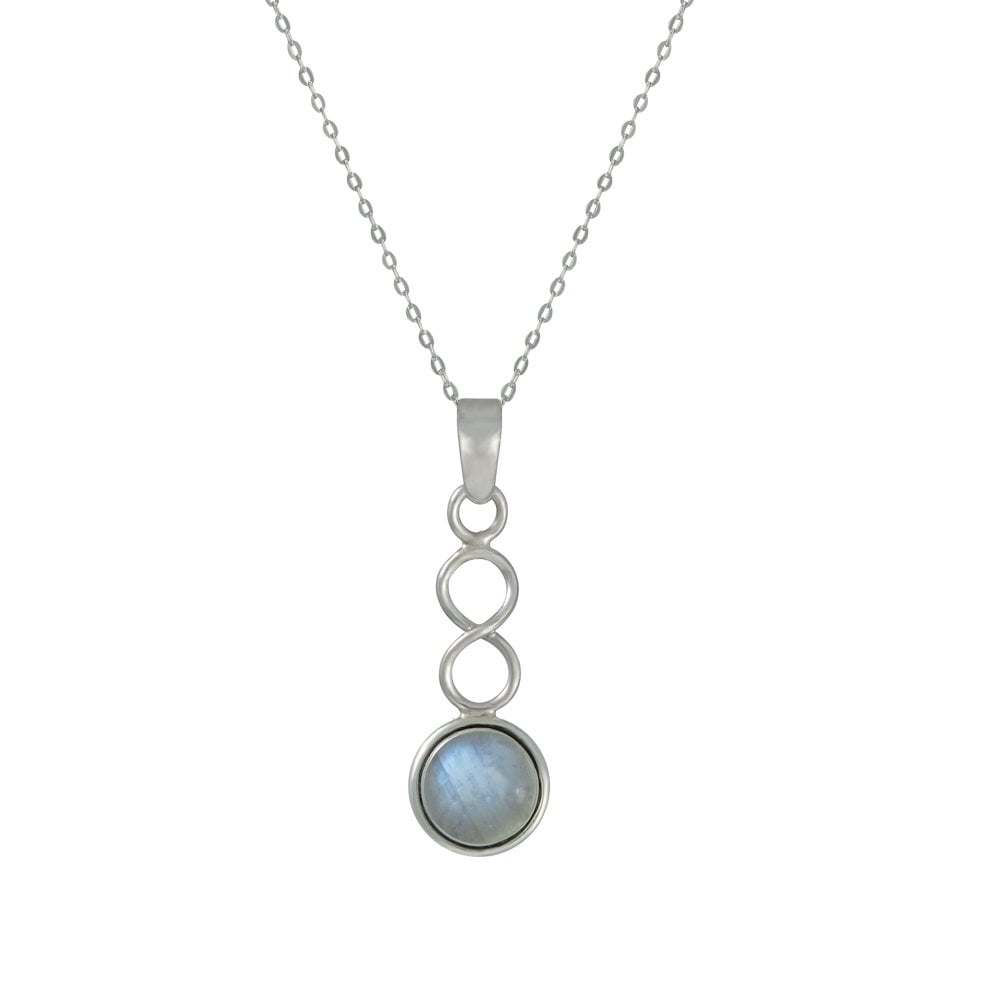 June Moonstone Birthstone Sterling Silver Pendant