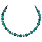 Regency Teal Tortoiseshell Czech Glass Beaded Necklace