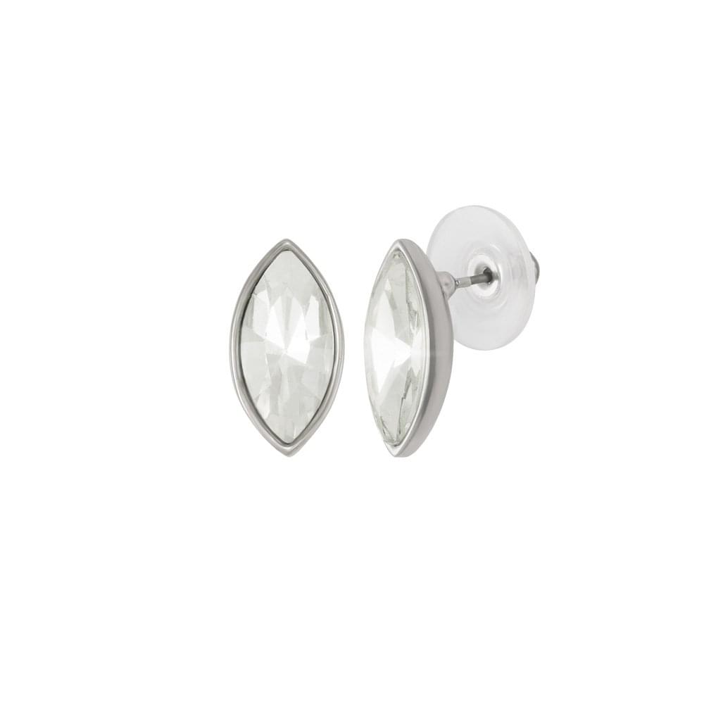 Evoke Clear Crystal Silver Tone Stud Pierced Earrings