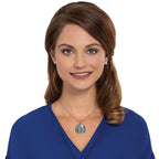 Candid 10mm Round Mother of Pearl Silver Tone Pierced Stud Earrings