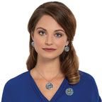 Thistle Paua Shell Silver Tone Pendant