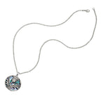 Thistle Paua Shell Silver Tone Pendant