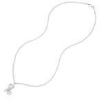 Marty the Monkey Enamel and Crystal Silver Tone Pendant