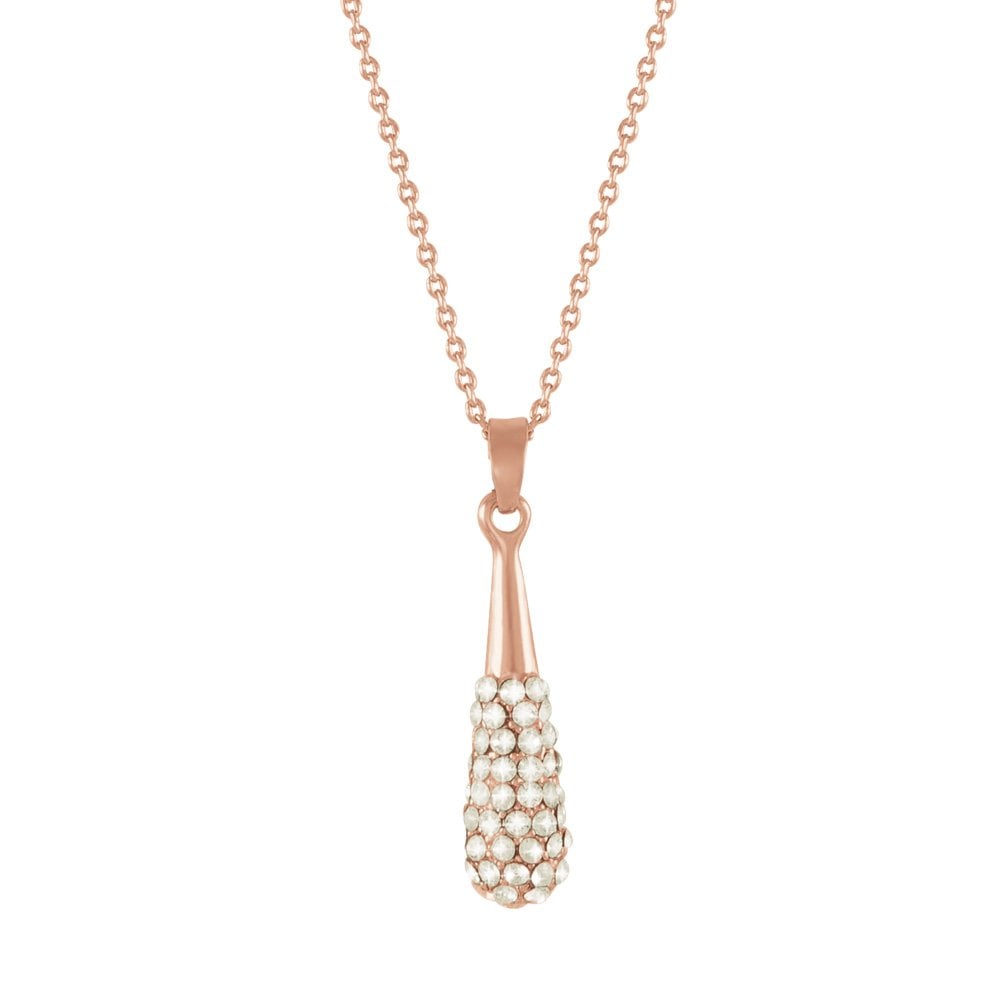 Droplet Diamante Rose Gold Tone Pendant