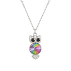 Ozzy the Owl Rivoli Crystal Silver Tone Pendant