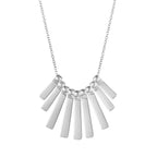 Palladium Silver Tone Links Fashion Necklace
