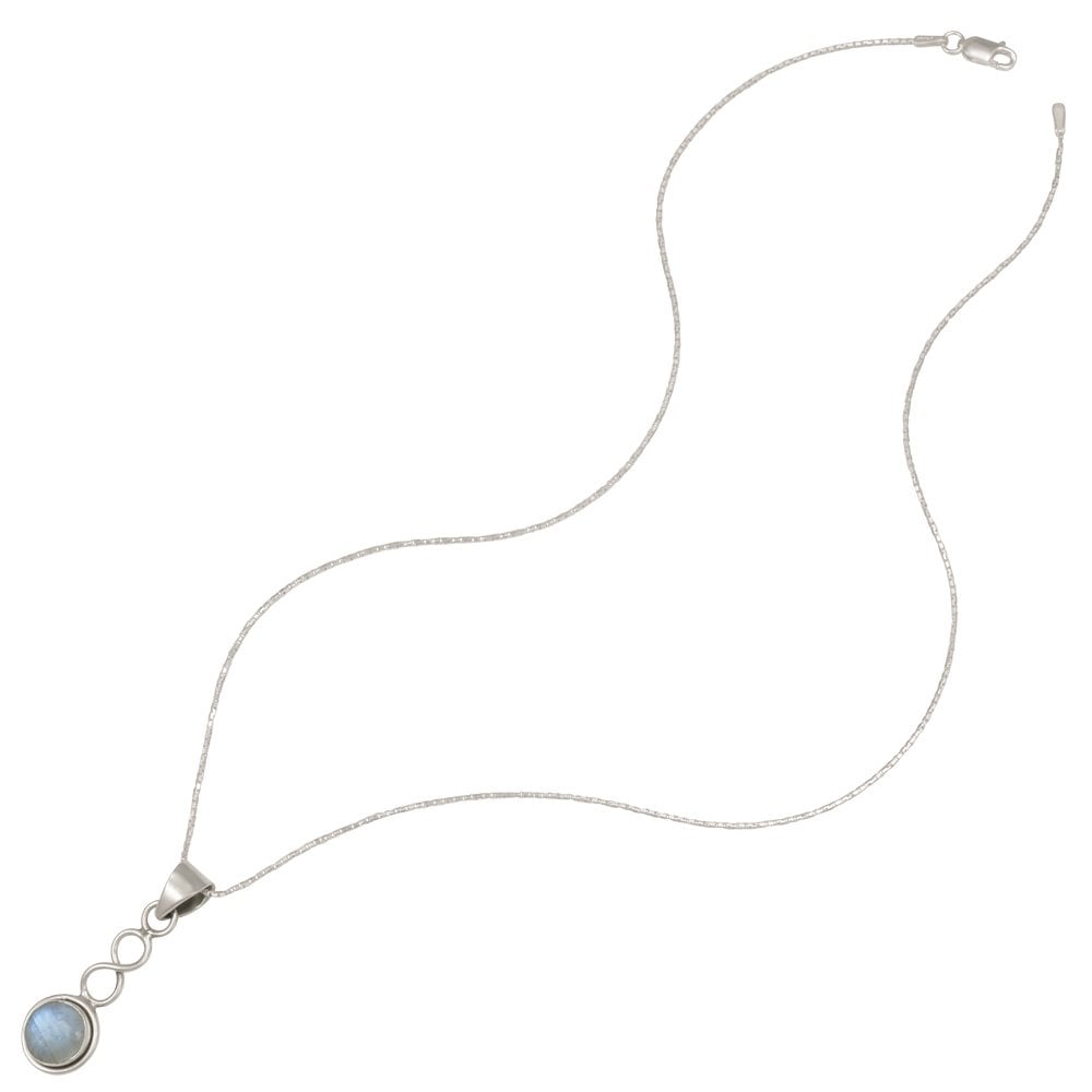 June Moonstone Birthstone Sterling Silver Pendant