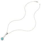 November Blue Topaz Birthstone Sterling Silver Pendant