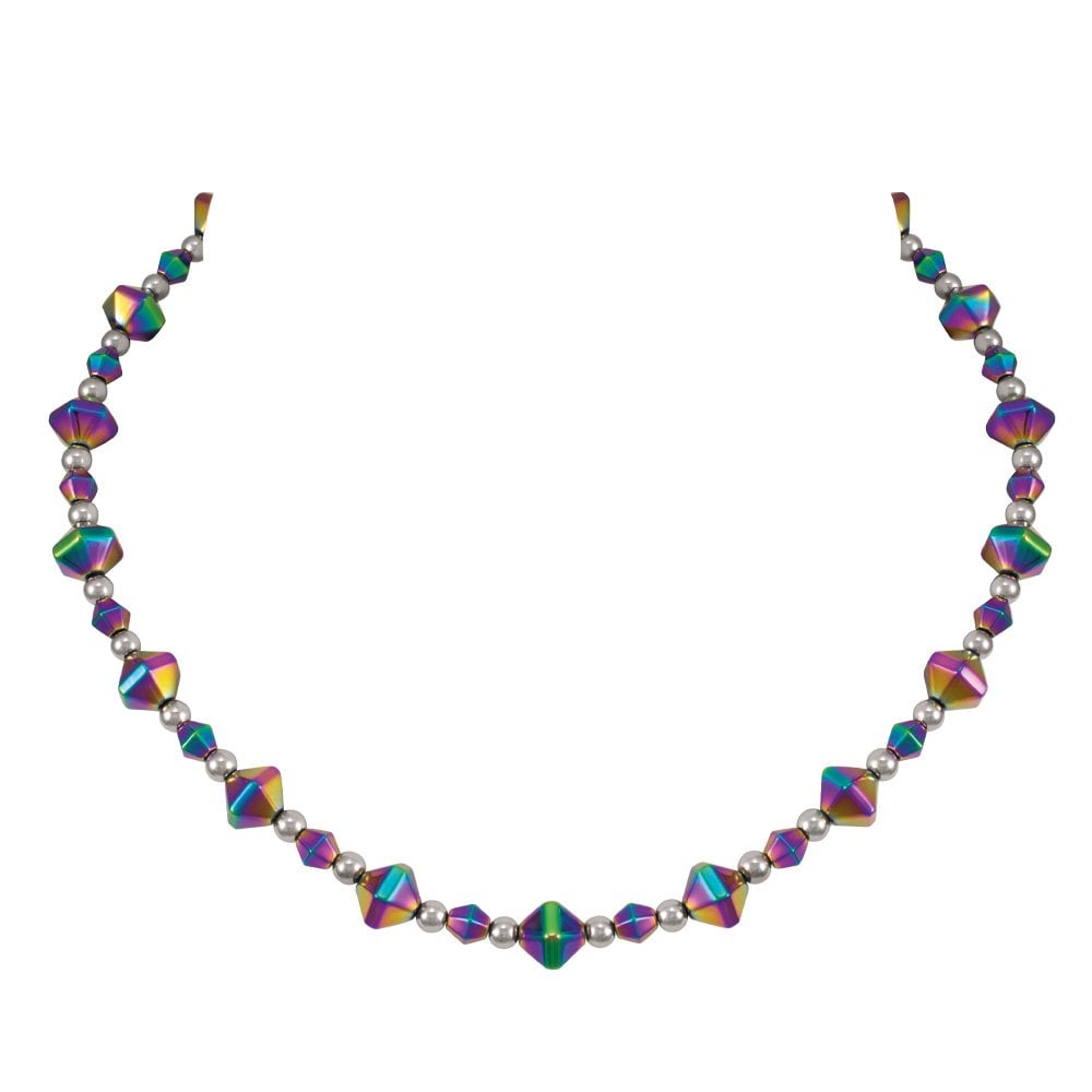 Vivacity Rainbow Hematite Beaded Necklace