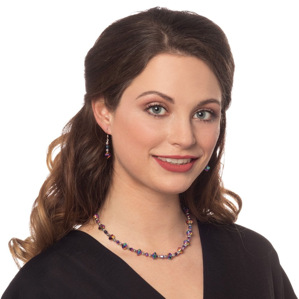 Vivacity Rainbow Hematite Beaded Necklace