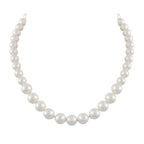 Windsor Single Strand Graduated White Shell Pearl Necklace