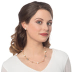 Knightsbridge Multi Coloured Shell Pearl Gold Tone Necklace