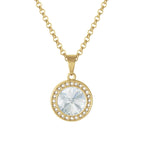 Viva Clear Austrian Crystal Gold Tone Pendant