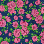 Rose Garden Pink Multi Coloured Liberty Print Pure Satin Silk Infinity Scarf