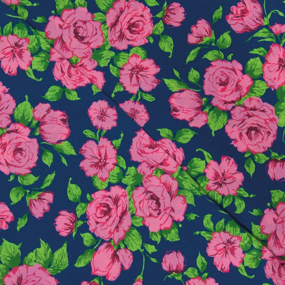 Rose Garden Pink Multi Coloured Liberty Print Pure Satin Silk Infinity Scarf