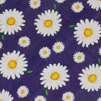 Delightful Daisy White and Navy Multi Coloured Pure Silk Scarf