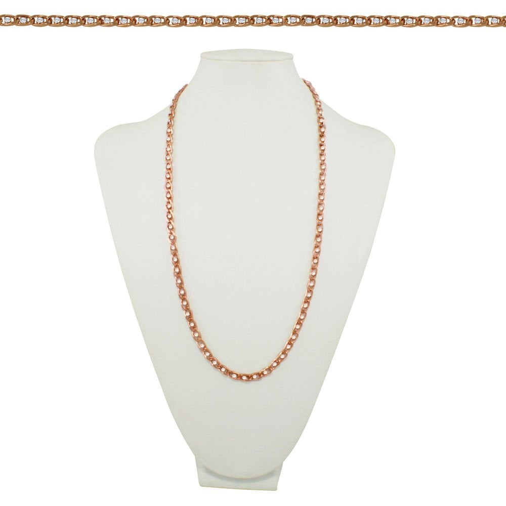 Luxe 26 Inch Austrian Crystal and Rose Gold Tone Necklace
