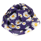 Delightful Daisy White and Navy Multi Coloured Pure Silk Scarf