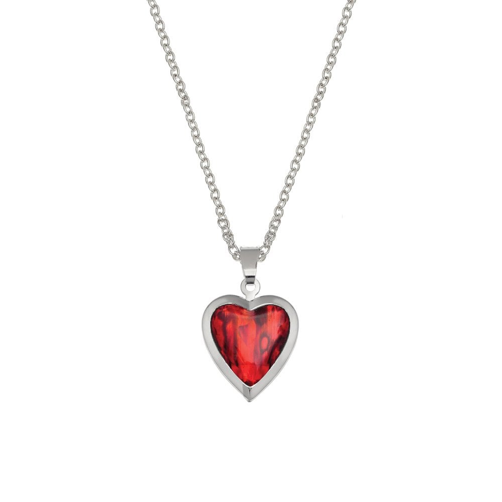 Keepsake Red Paua Silver Tone Locket Pendant