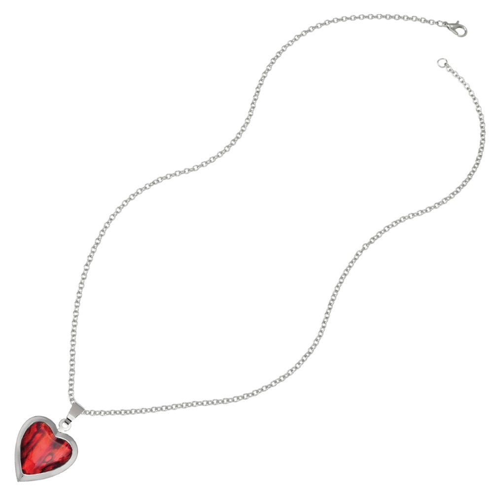 Keepsake Red Paua Silver Tone Locket Pendant