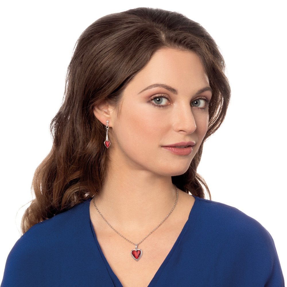 Keepsake Red Paua Silver Tone Locket Pendant