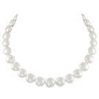Duchy White Shell Pearl Silver Tone Necklace
