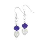 Majestic Royal Blue Crystal Drop Pierced Earrings