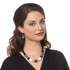 Brazen Grey Mountain Jade Silver Tone Drop Clip On Earrings