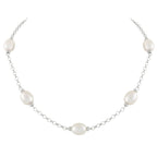 Doyenne White Freshwater Pearl Sterling Silver Necklace