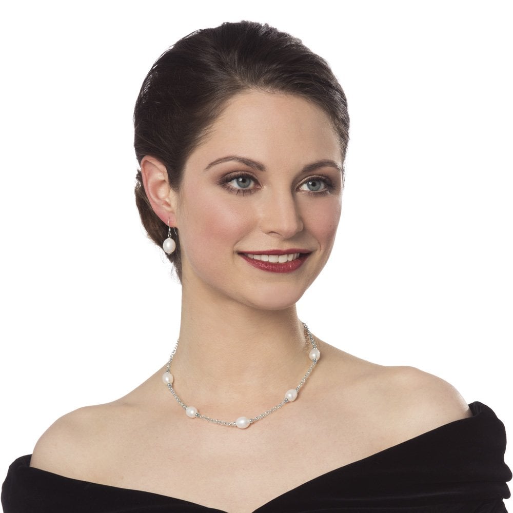 Doyenne White Freshwater Pearl Sterling Silver Necklace