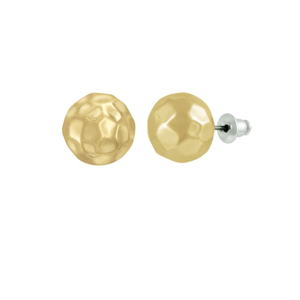 Beaufort Dappled Gold Tone Stud Pierced Earrings